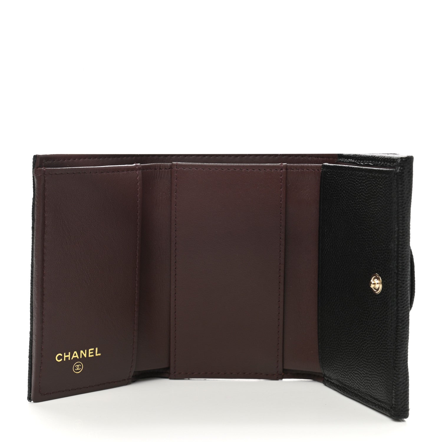 Chanel Caviar Quilted Double Flap Wallet Black 5 of 10