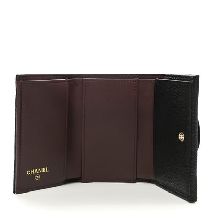 Chanel Caviar Quilted Double Flap Wallet Black 5 of 10