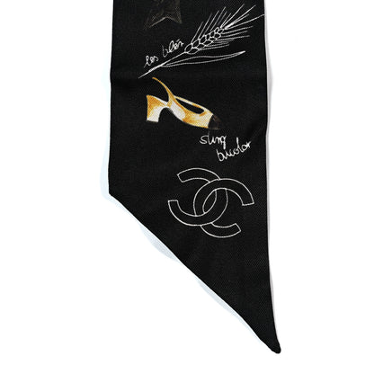 Chanel Silk CC Slim Bandeau Black Gold 3 of 4