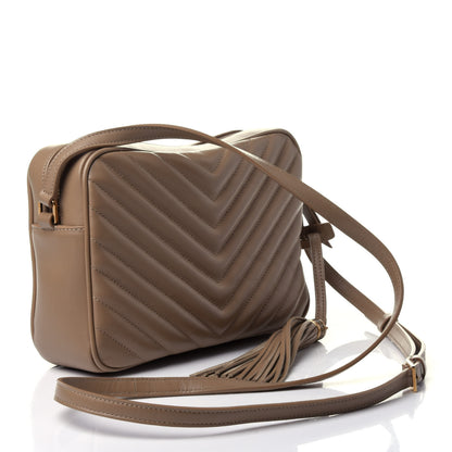 Saint Laurent Calfskin Matelasse Monogram Lou Camera Bag Dark Latte 2 of 4