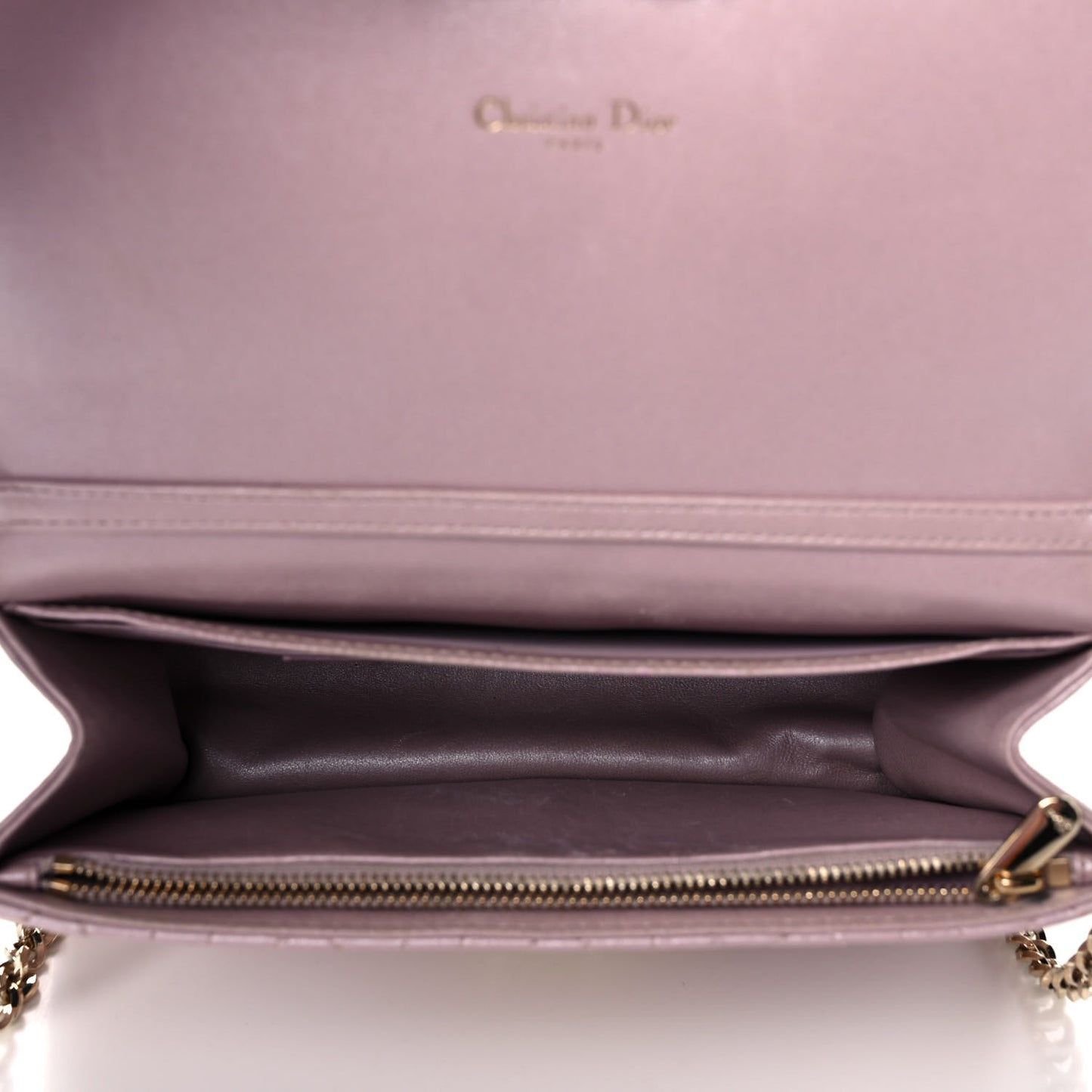 Pearly Lambskin Cannage Miss Dior Promenade Pouch Lotus