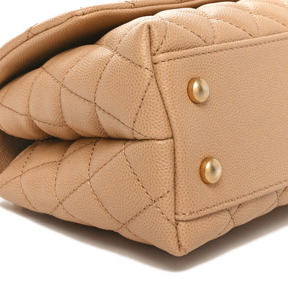 Chanel Caviar Quilted Mini Coco Handle Flap Beige 9 of 11