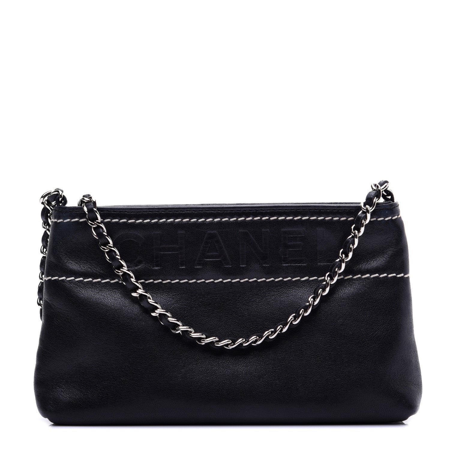 Chanel Lambskin Lax Pochette Black 1 of 11