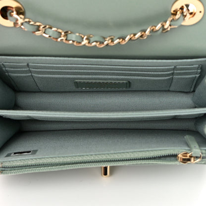 Chanel Lambskin Quilted Mini Trendy CC Wallet On Chain WOC Grey 5 of 11