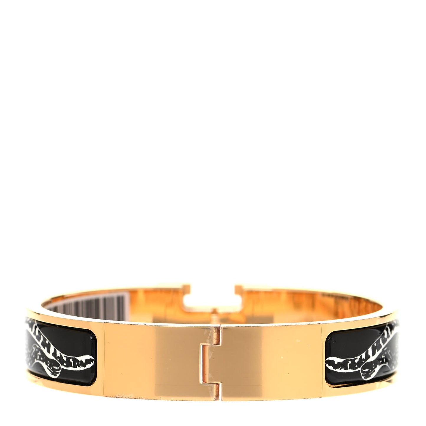 Enamel Narrow Print Guepards Clic Clac H Bracelet PM Positif Negatif
