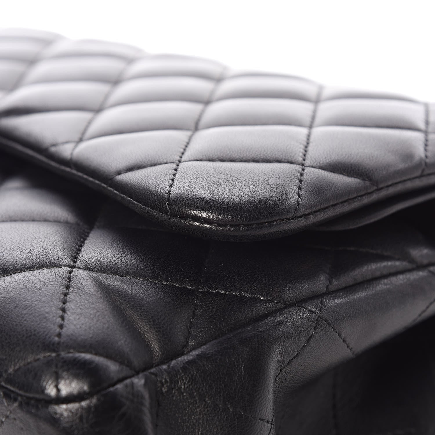 Chanel Lambskin Quilted Jumbo Double Flap Black 13 of 13