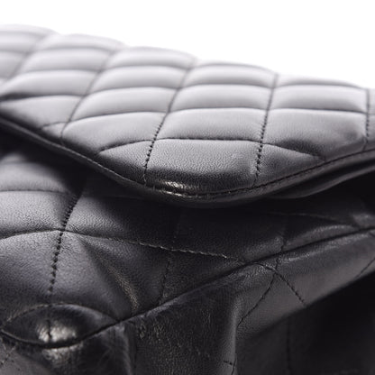 Chanel Lambskin Quilted Jumbo Double Flap Black 13 of 13
