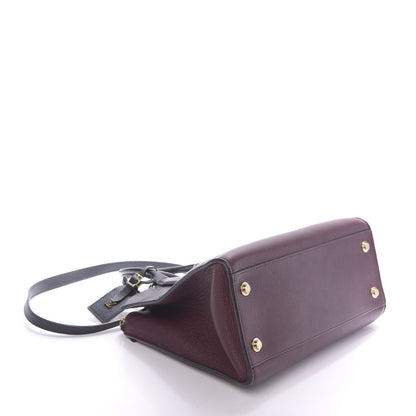 Louis Vuitton Calfskin City Steamer MM Burgundy Black 3 of 13