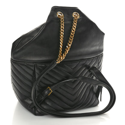 Saint Laurent Lambskin Matelasse Monogram Joe Backpack Black 3 of 11