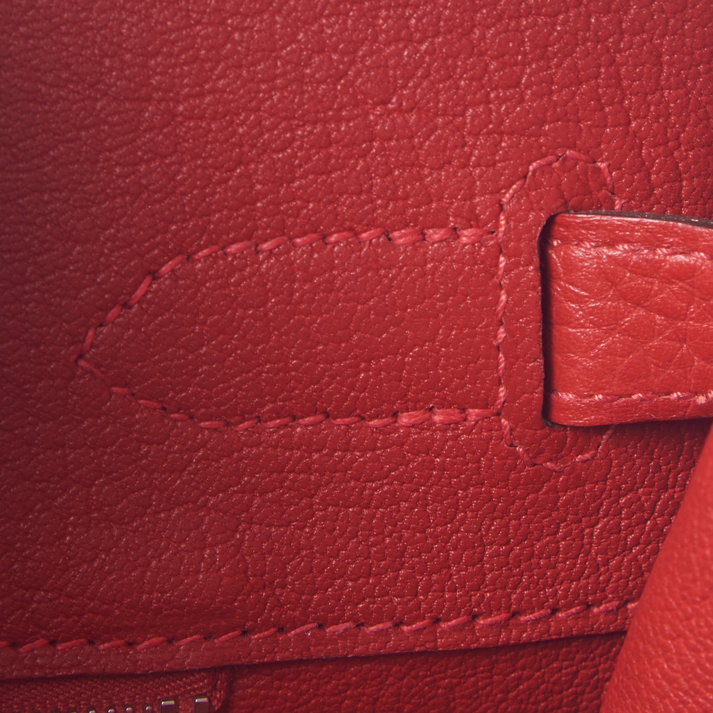Taurillon Clemence Birkin 30 Rouge Casaque