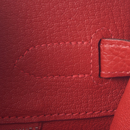 Hermes Taurillon Clemence Birkin 30 Rouge Casaque 16 of 30