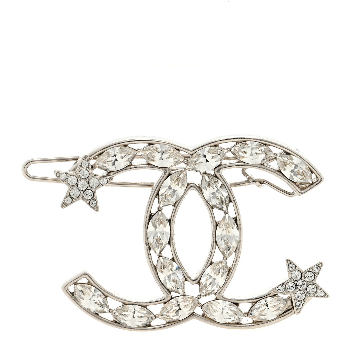 Crystal Starfall CC Hair Clip Silver