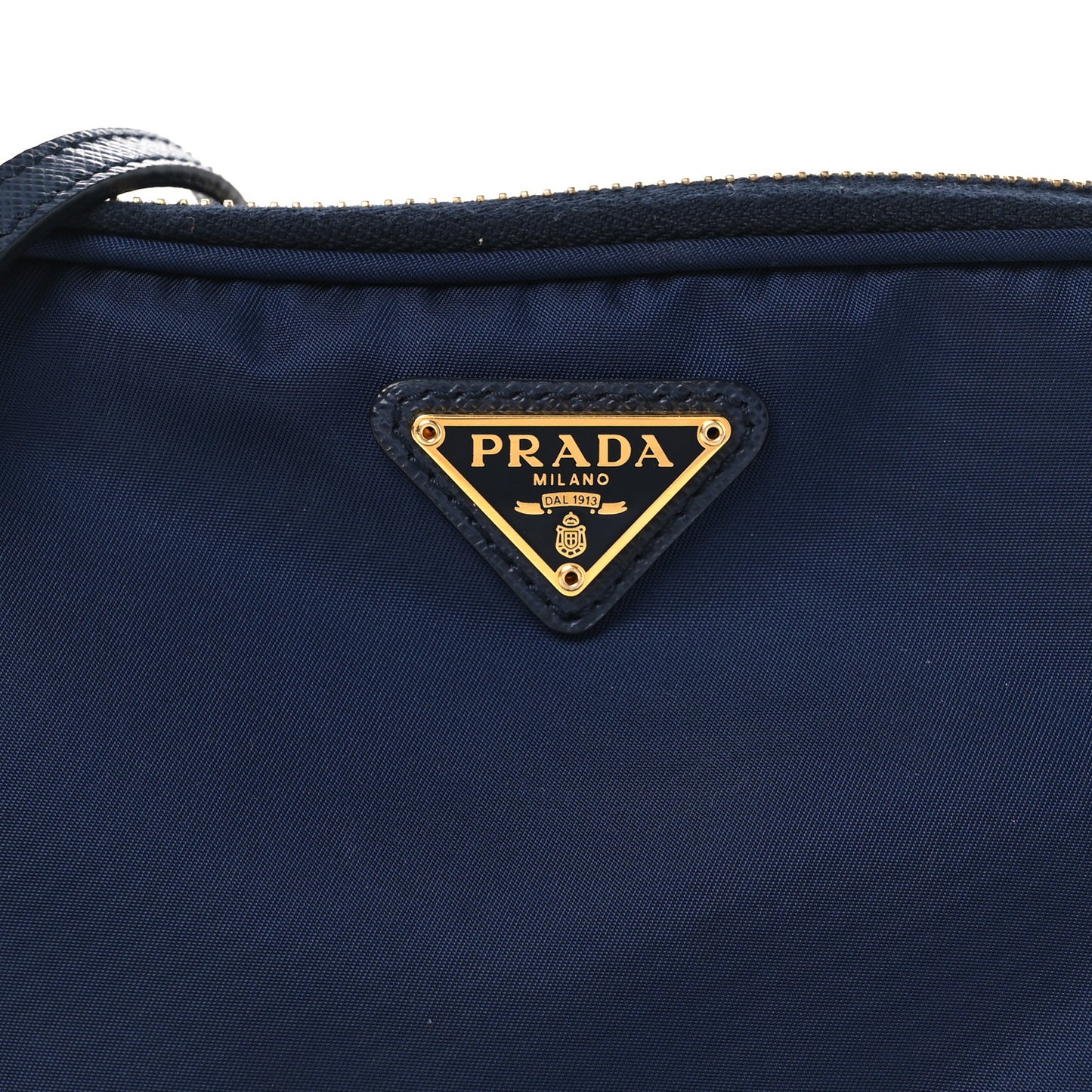 Tessuto Nylon Saffiano Mini Camera Crossbody Royal