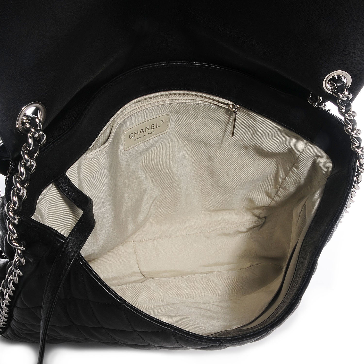Chanel Lambskin Chain Around Maxi Flap Bag Black 5 of 8
