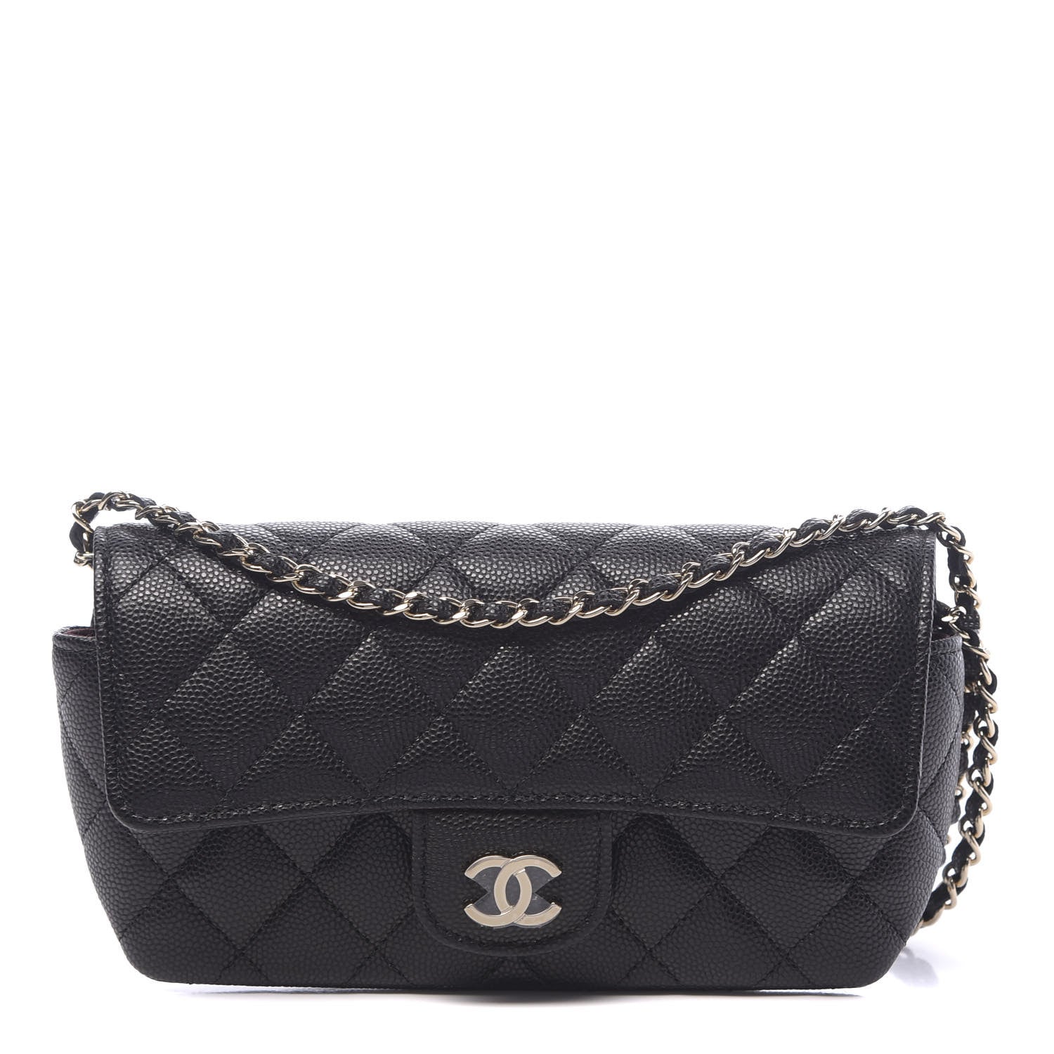 Chanel Caviar Quilted Glasses Case With Chain Black 1 of 12