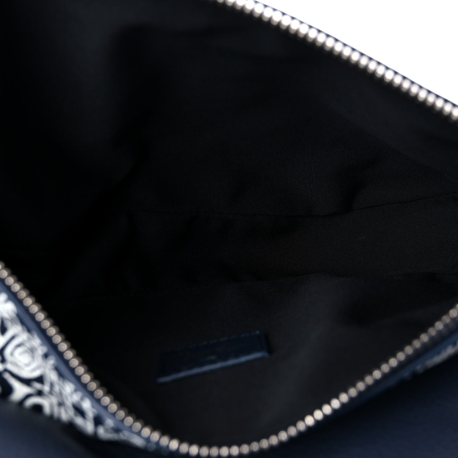 Christian Dior X SHAWN STUSSY Grained Calfskin Printed Mens Saddle Bag Navy Blue 7 of 8