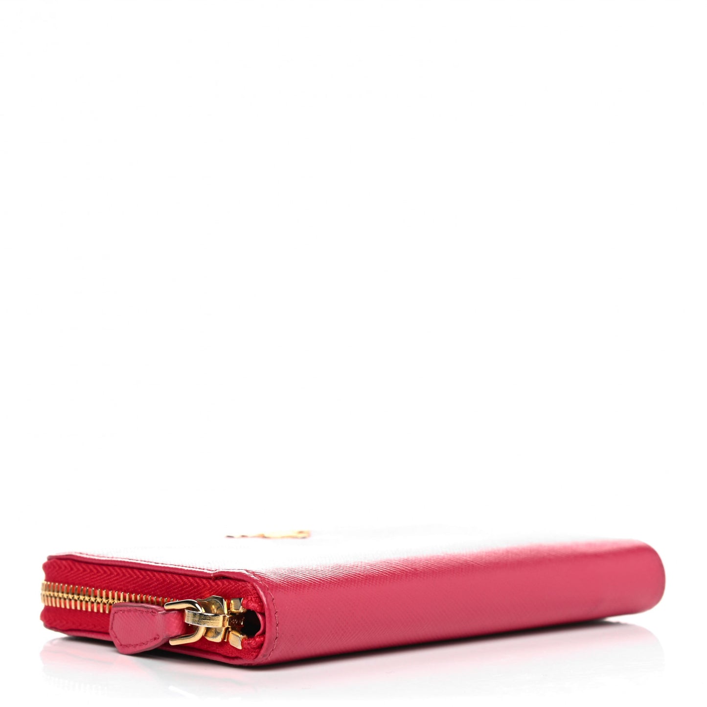 Saffiano Metal Zip Around Wallet Peonia