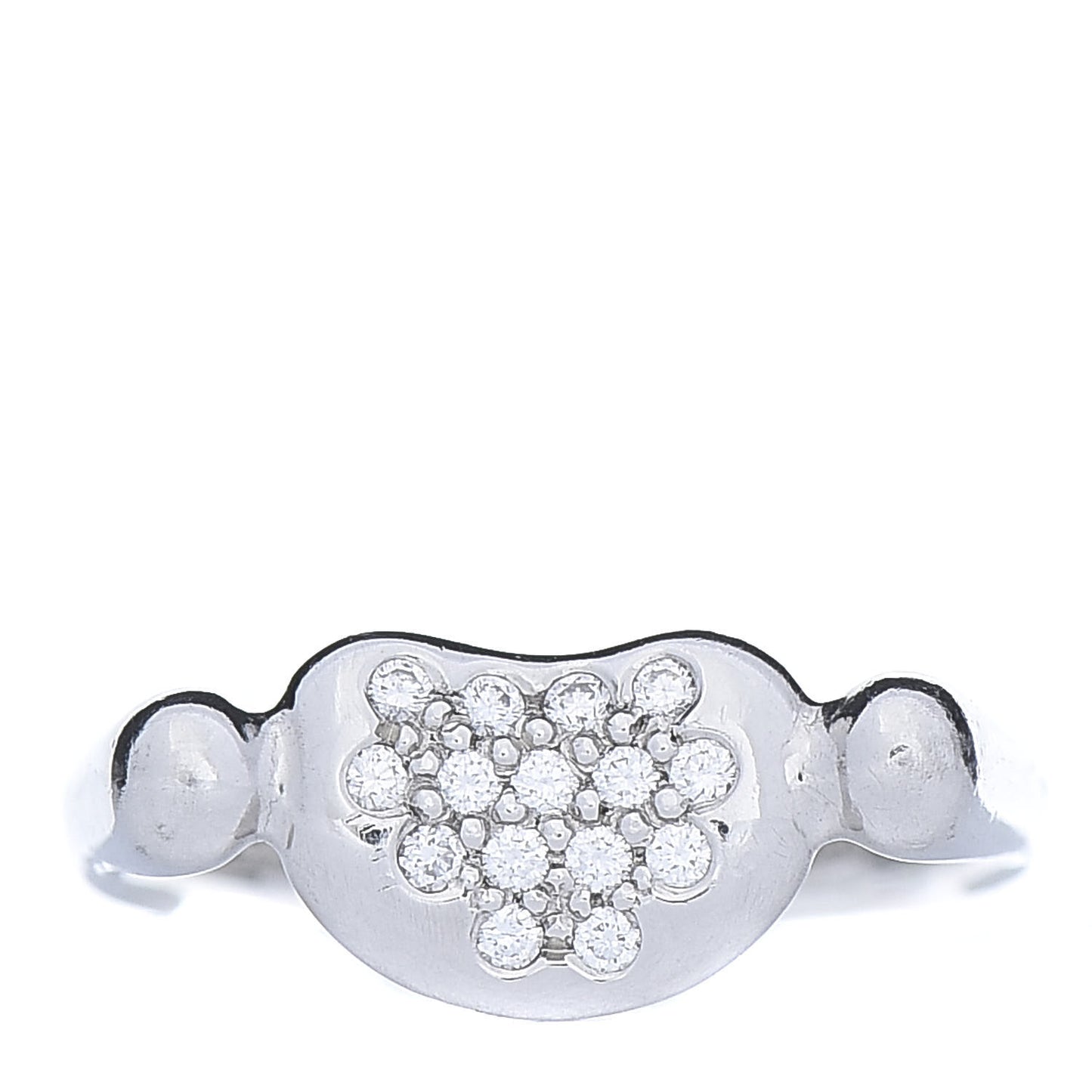 Platinum Diamond Elsa Peretti Bean Ring 45 3.25