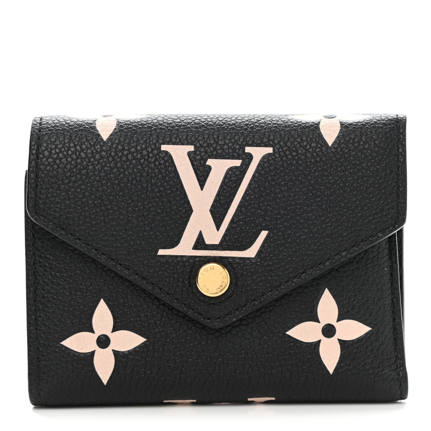 Louis Vuitton Empreinte Monogram Giant Victorine Wallet Black Beige 1 of 7