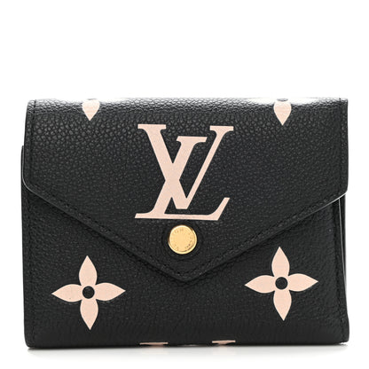 Louis Vuitton Empreinte Monogram Giant Victorine Wallet Black Beige 1 of 7