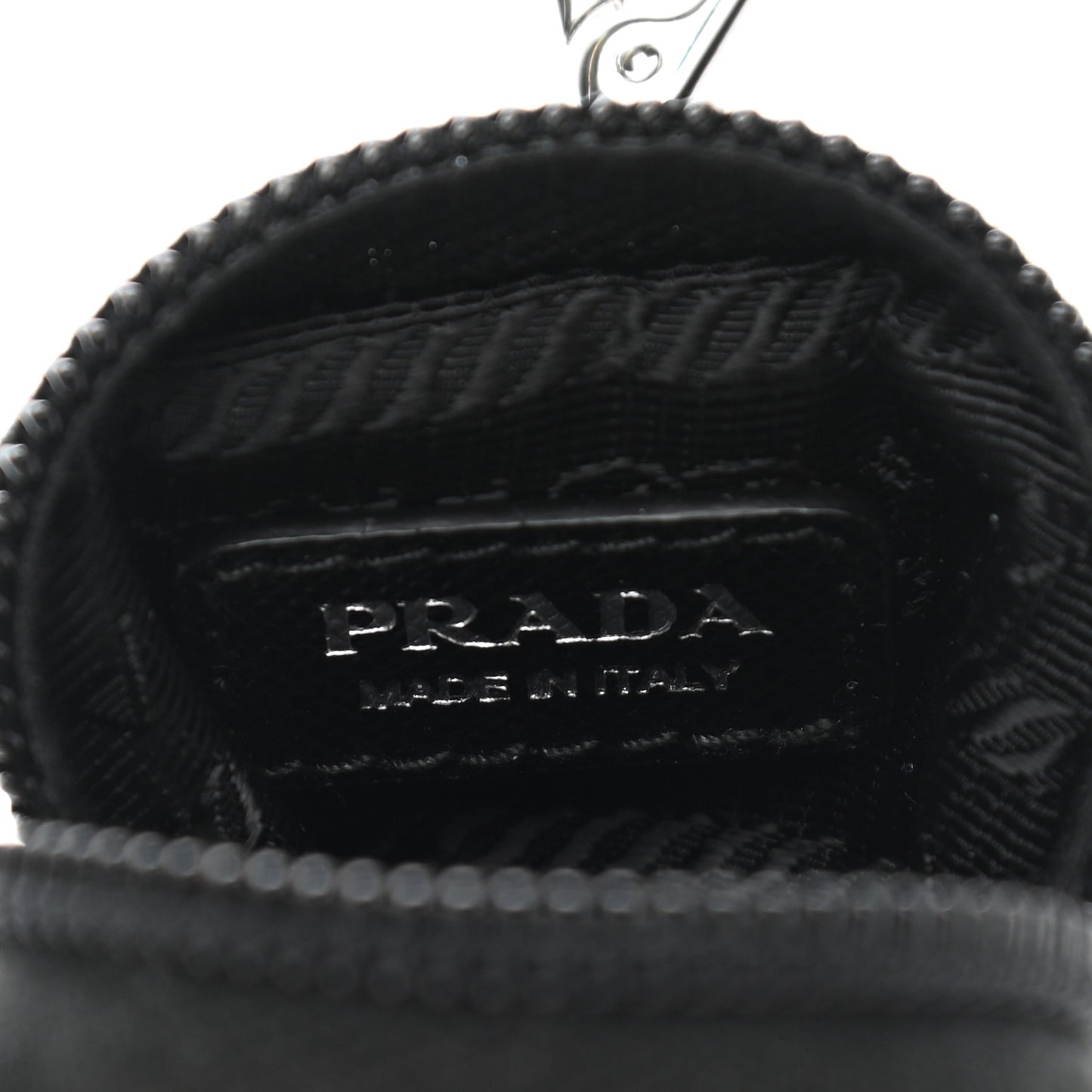 Re-Nylon Pocket Triangle Padded Mini Key Chain Pouch Black