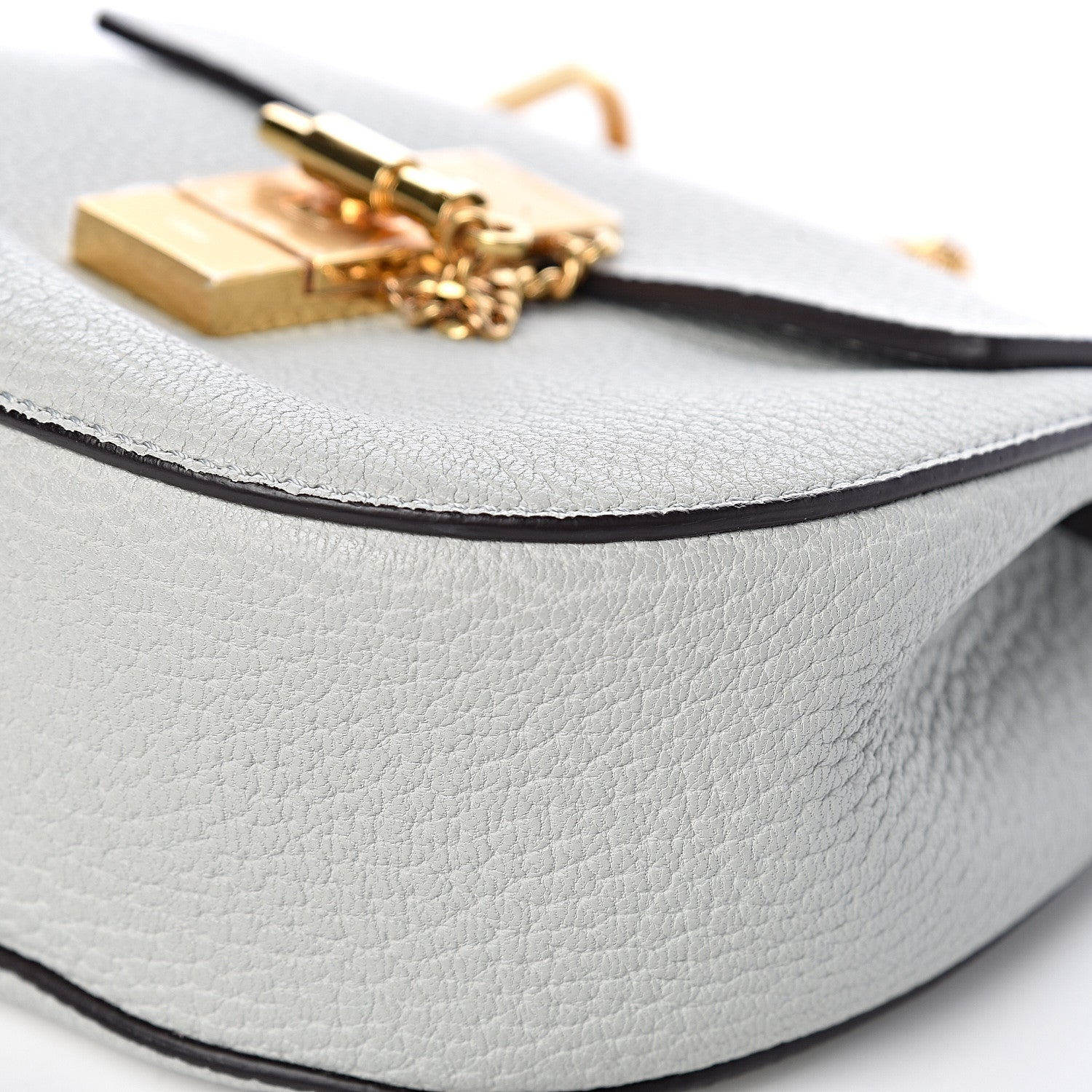 Chloe Grained Lambskin Drew Shoulder Bag Airy Grey 12 of 15