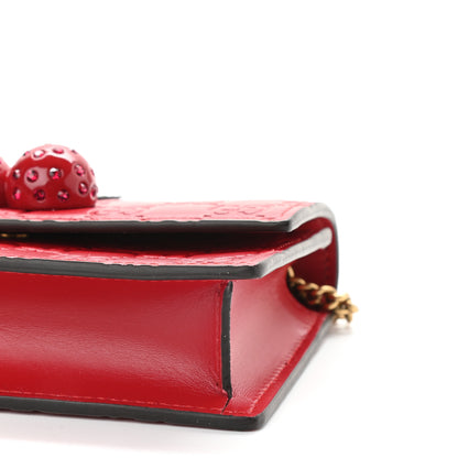 Gucci Guccissima Mini Cherry Chain Bag Hibiscus Red 8 of 8