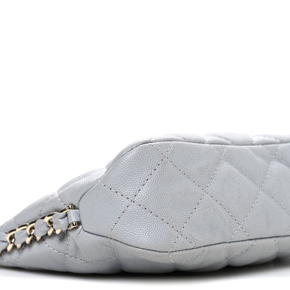 Chanel Caviar Quilted Daylight Hobo Grey 9 of 10