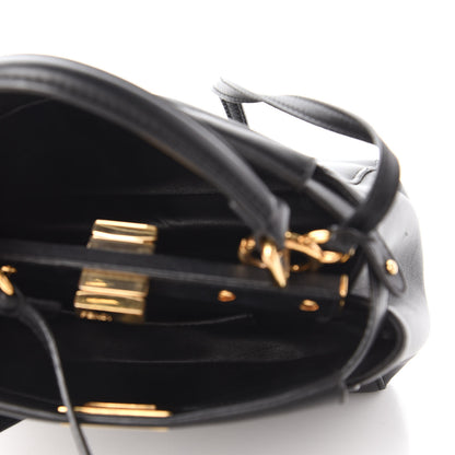 Fendi Nappa Mini Peekaboo Iconic Satchel Black 5 of 9