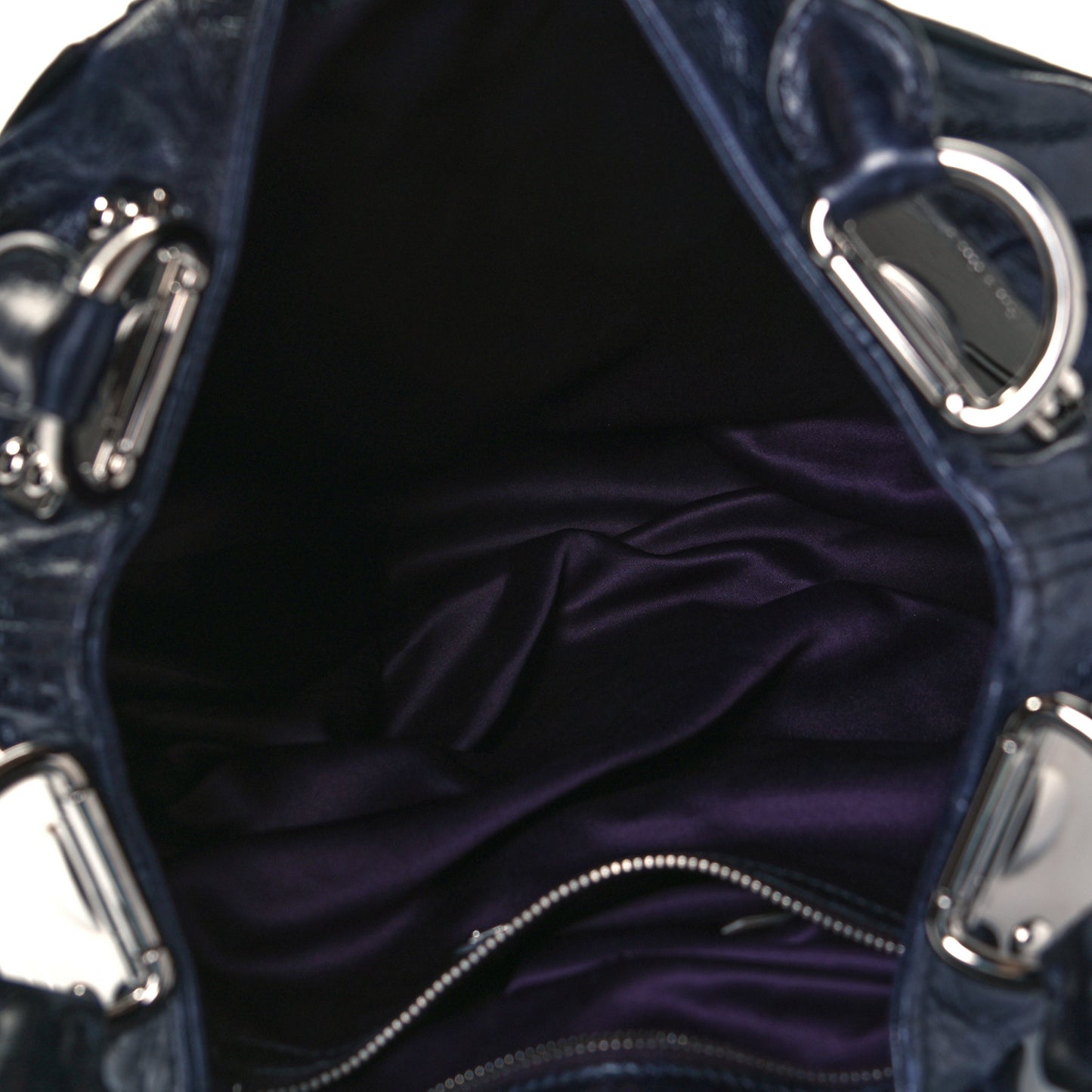 Vitello Shine Vintage Tote Zaffiro