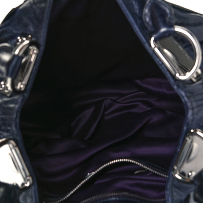 Miu Miu Vitello Shine Vintage Tote Zaffiro 4 of 10