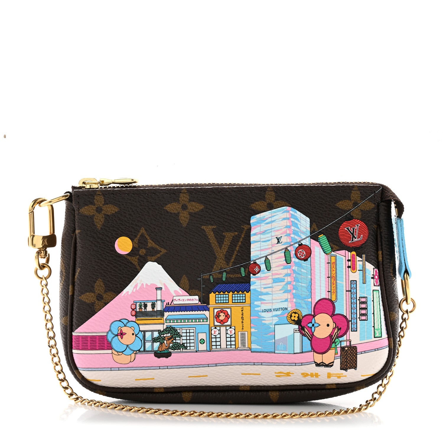 Louis Vuitton Monogram 2022 Christmas Animation Toyko Mini Pochette Accessories Blue 1 of 7