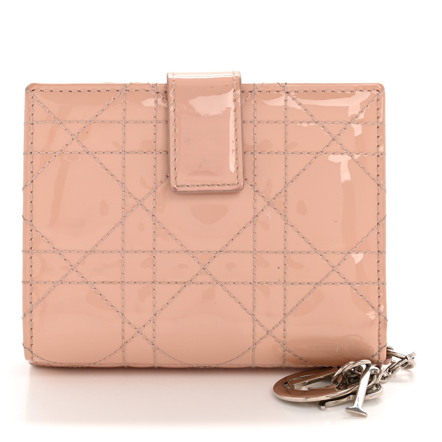 Christian Dior Patent Cannage Lady Dior Eden Wallet Rose Clair 1 of 11
