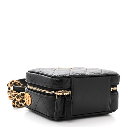 Chanel Caviar Quilted Twist Your Buttons Clutch With Chain Black 4 of 11