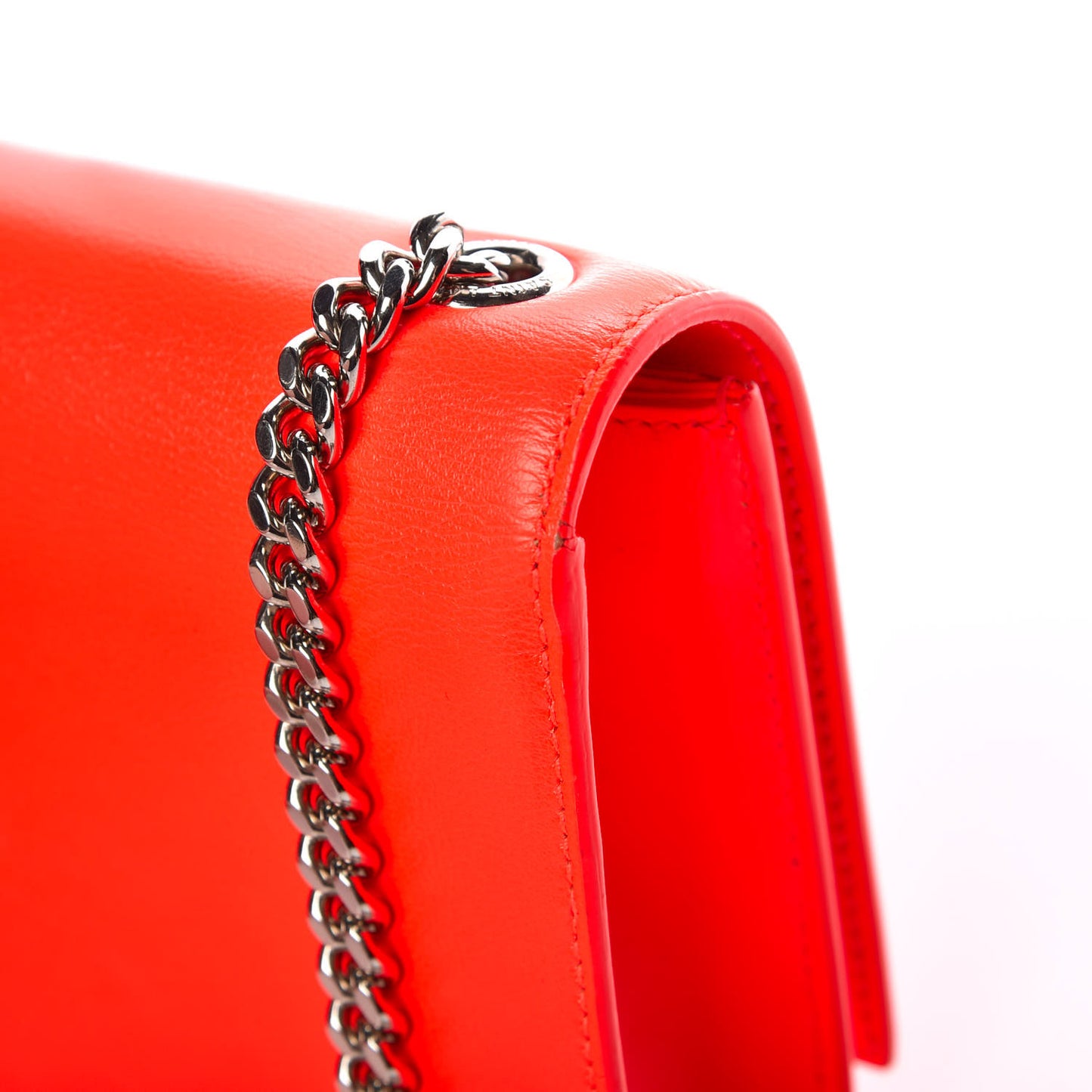 Smooth Calfskin Monogram Small Kate Satchel Neon Orange