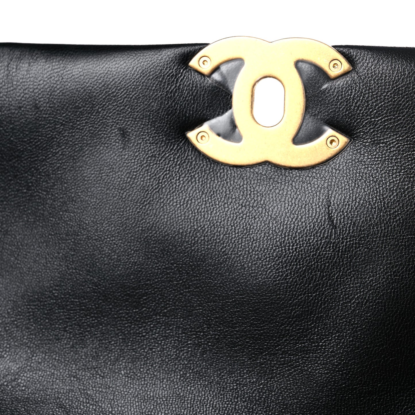 Goatskin Quilted Medium Chanel 19 Flap Black