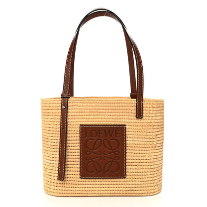 Loewe Raffia Small Square Basket Tote Bag Natural Tan 1 of 10