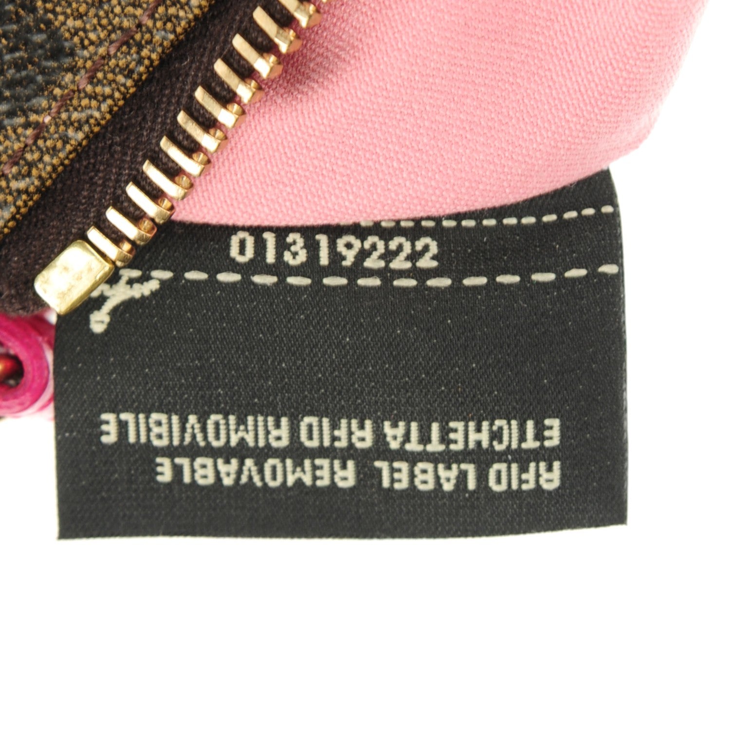 Fendi Zucca Spalmati Vitello Elite Pochette Tobacco Ciclamino 9 of 9