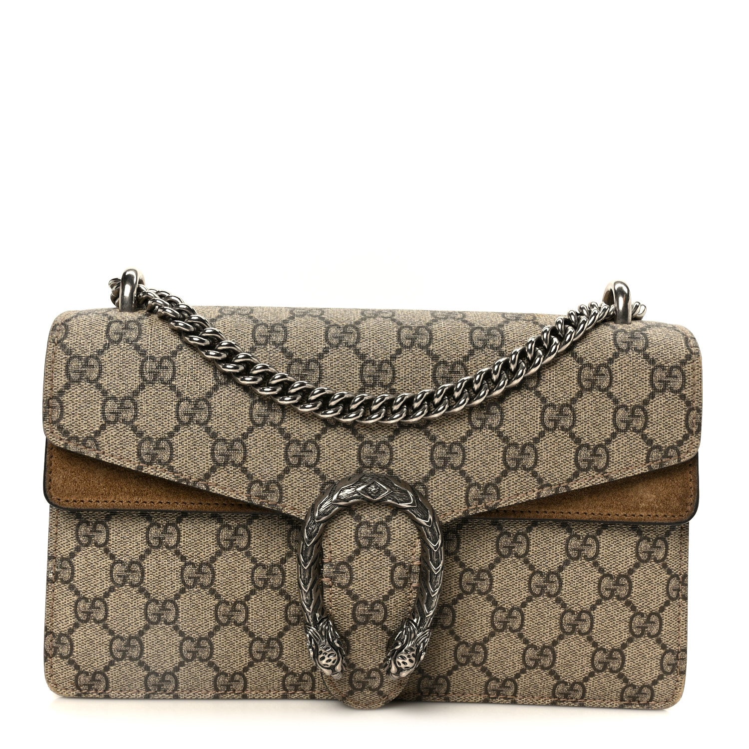 Gucci GG Supreme Monogram Small Dionysus Shoulder Bag Taupe 1 of 10