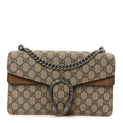 Gucci GG Supreme Monogram Small Dionysus Shoulder Bag Taupe 1 of 10