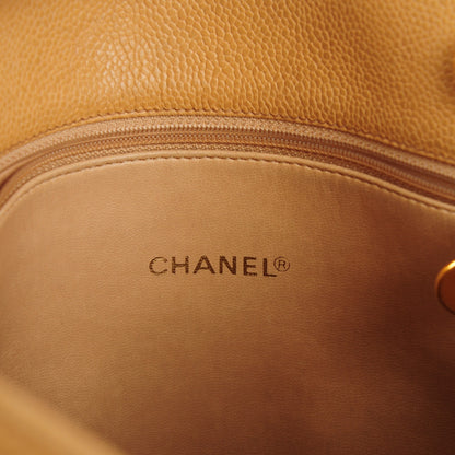 Chanel Caviar CC Shoulder Bag Beige 6 of 8