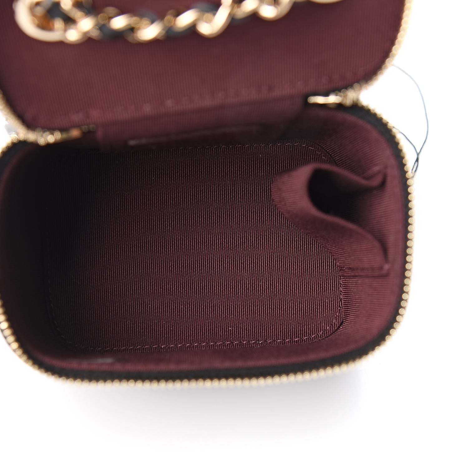 Chanel Caviar Quilted Mini Vanity Case With Chain Black 7 of 10