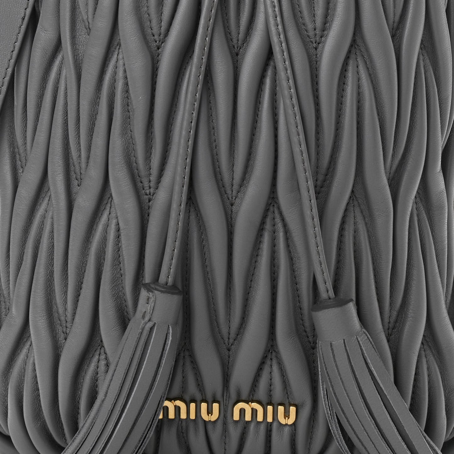 Nappa Matelasse Small Bucket Bag Marmo