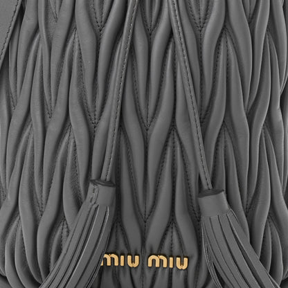 Miu Miu Nappa Matelasse Small Bucket Bag Marmo 7 of 9