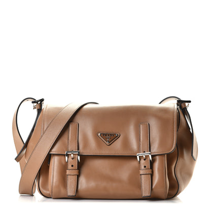 Prada Soft Calf Messenger Bag Caramel 2 of 10