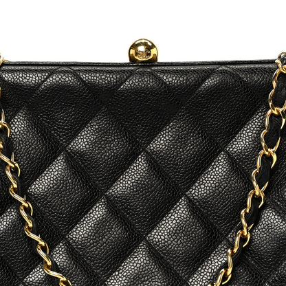 Chanel Caviar Quilted Kisslock Shoulder Bag Black 9 of 11