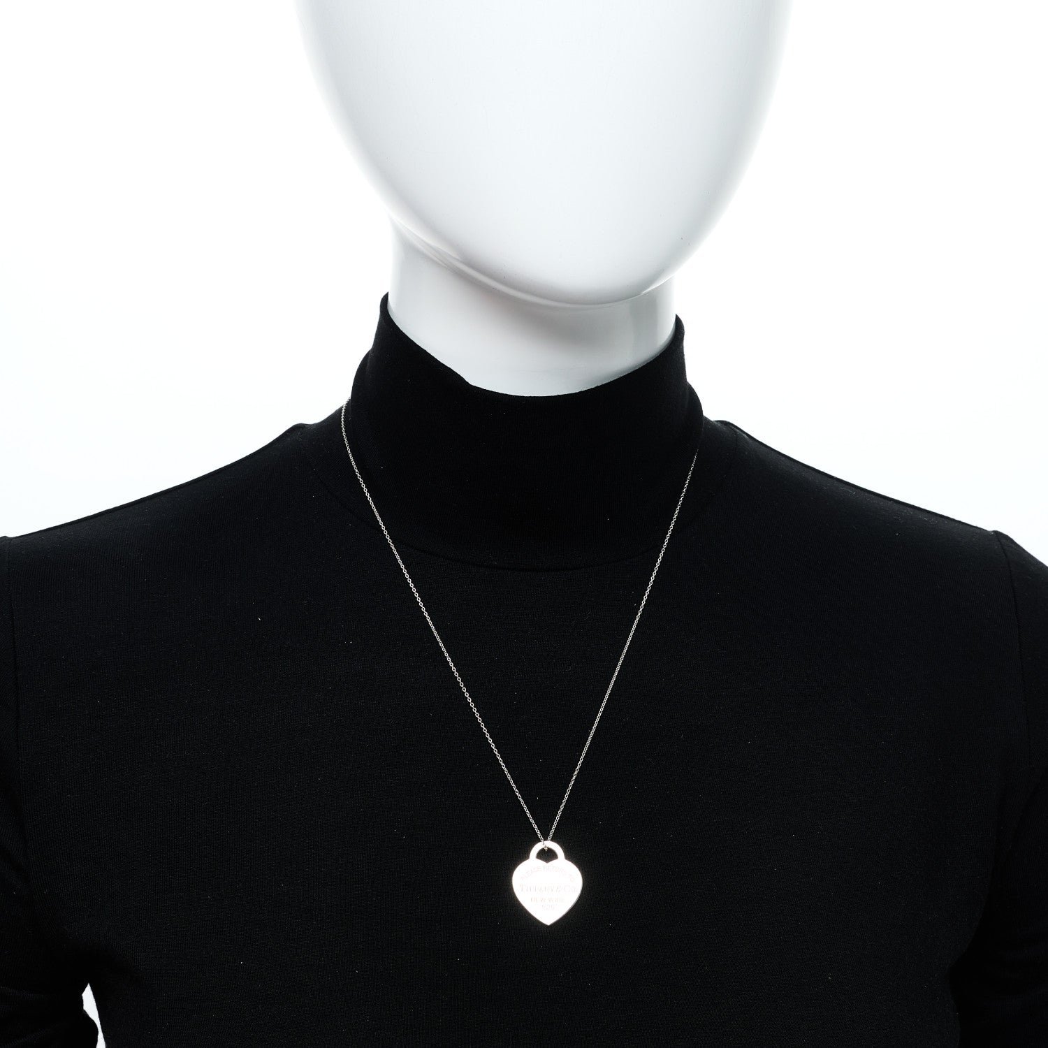 Tiffany Sterling Silver Medium Return to Tiffany Heart Pendant Necklace 2 of 6