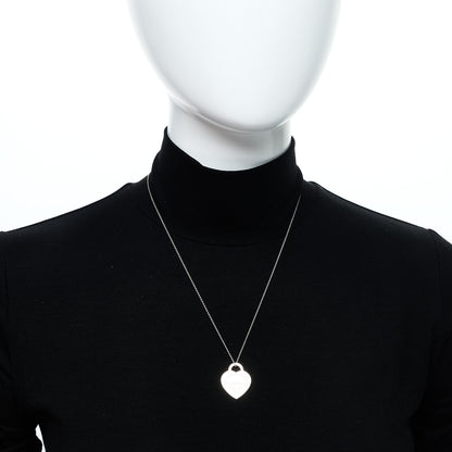 Tiffany Sterling Silver Medium Return to Tiffany Heart Pendant Necklace 2 of 6