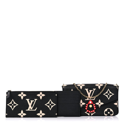 Louis Vuitton Empreinte Monogram Giant Crafty Pochette Felicie Black Crème 1 of 9