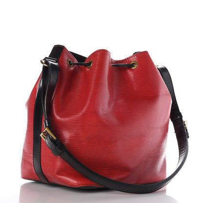 Louis Vuitton Epi Petit Bi-Color Noe Castillan Red Black 3 of 11